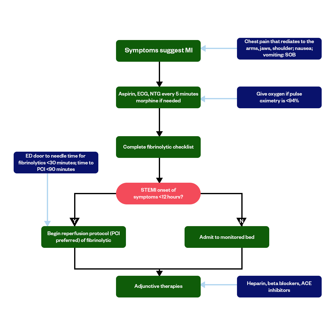 acute coronary acls algo infographics
