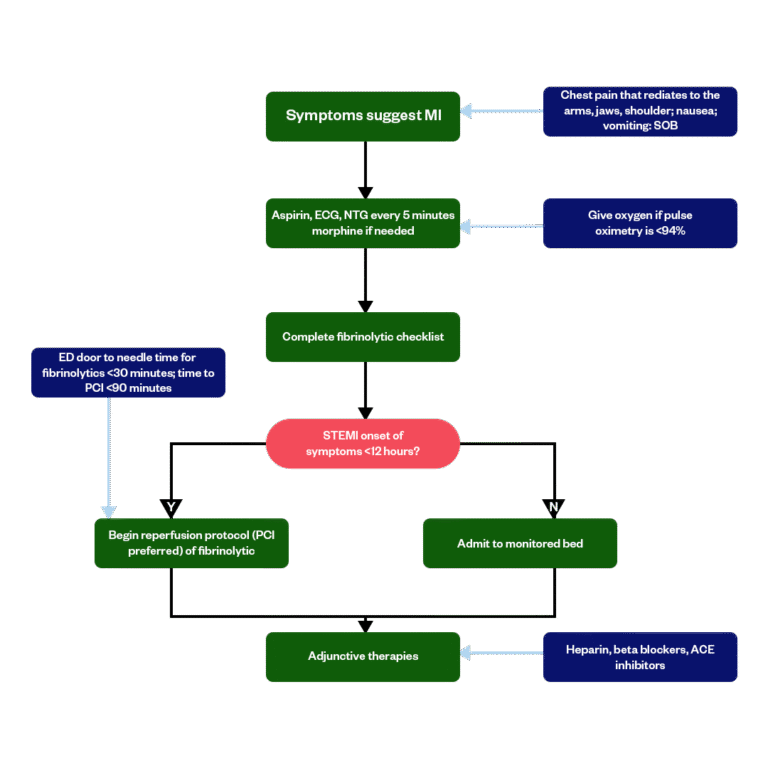 acute coronary acls algo infrographics