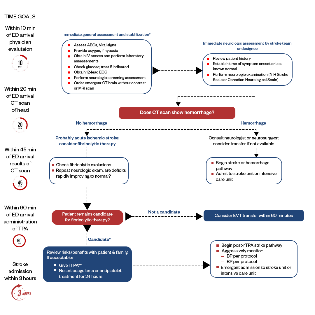 suspected stroke algorithm infographics